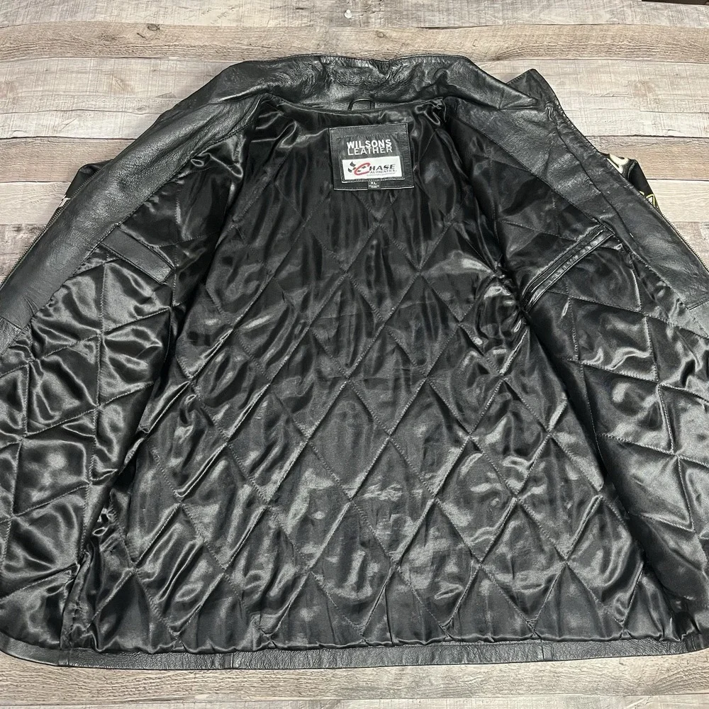 Dale Earnhardt Jr Jacket Men's Size XL Vintage Wilson Leather NASCAR Racing